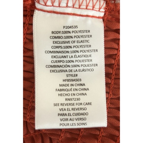 Almost Famous Womens Size XL Orange Floral Cropped Halter Top With Soft Sleeves - Picture 6 of 9